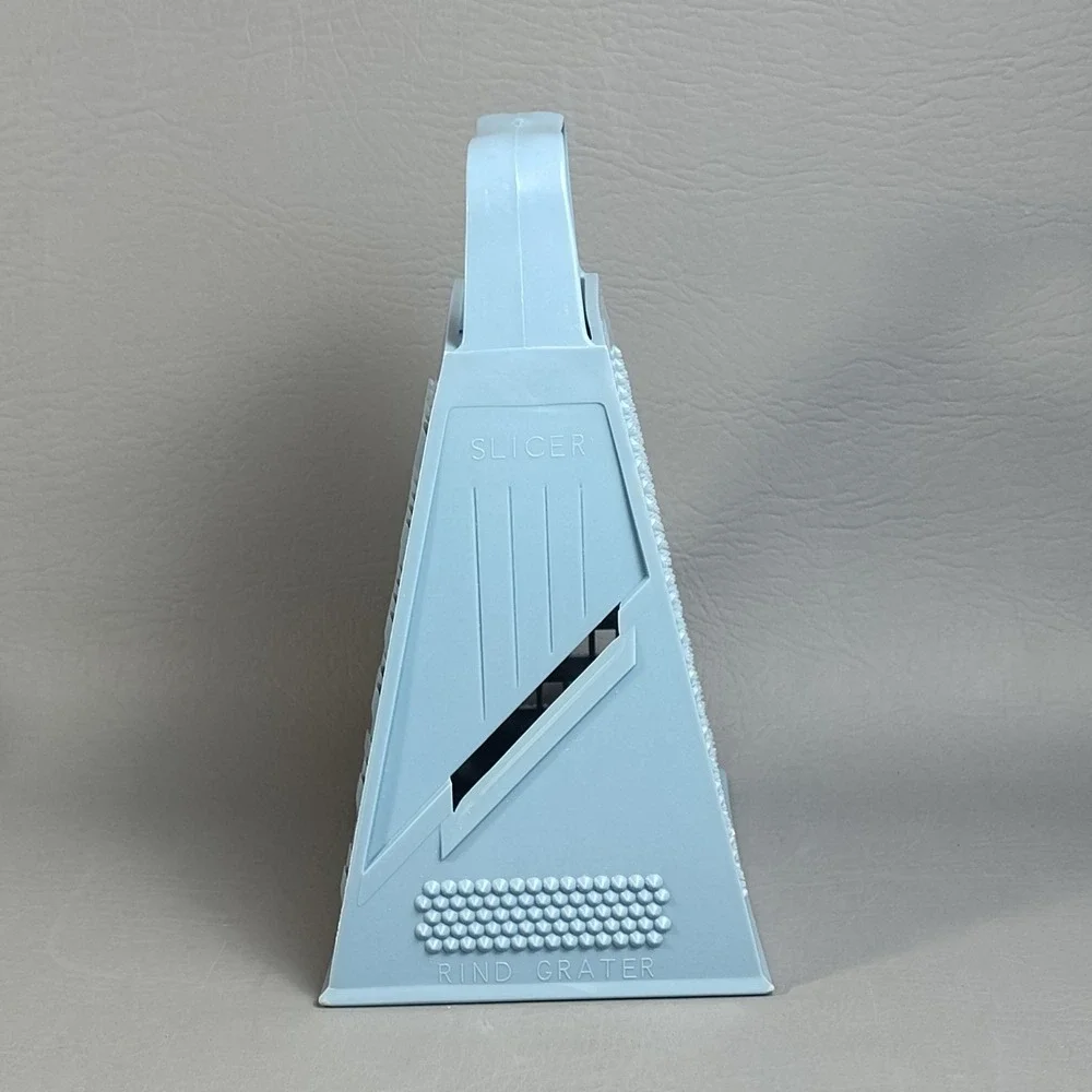 Vtg 1972 Hutzler Blue Kitchen Shredder Grater Stringer Slicer Rind Grater Cheese